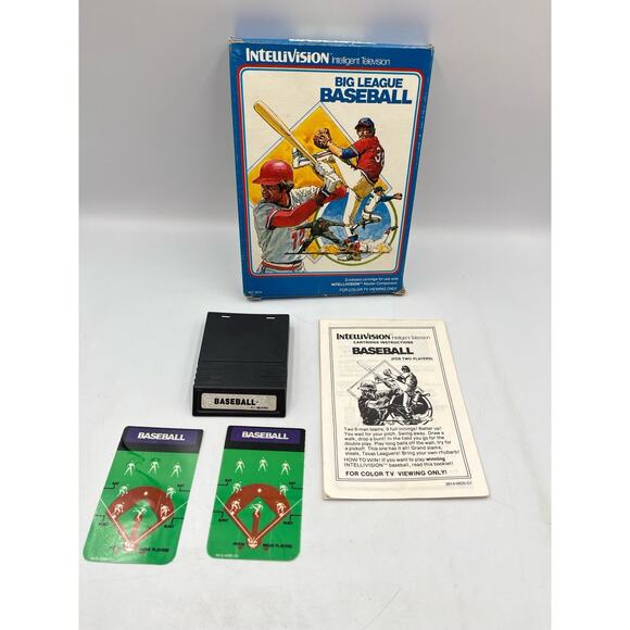 Big League Baseball (Intellivision, 1980) Complete In Box - Picture 4 of 9